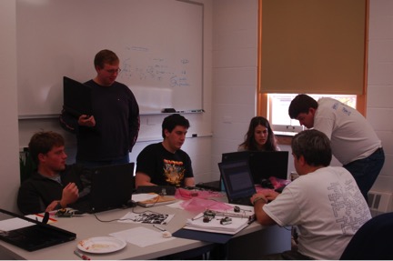 Image of students in a lab